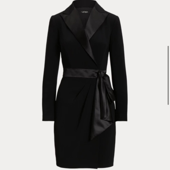 Lauren Ralph Lauren Crepe Long-Sleeve Cocktail Dress - Picture 5 of 17